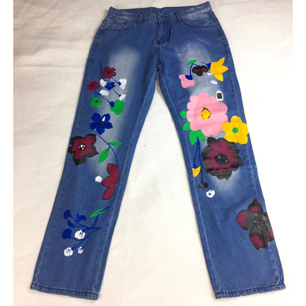 Flower Power Blue Jeans
